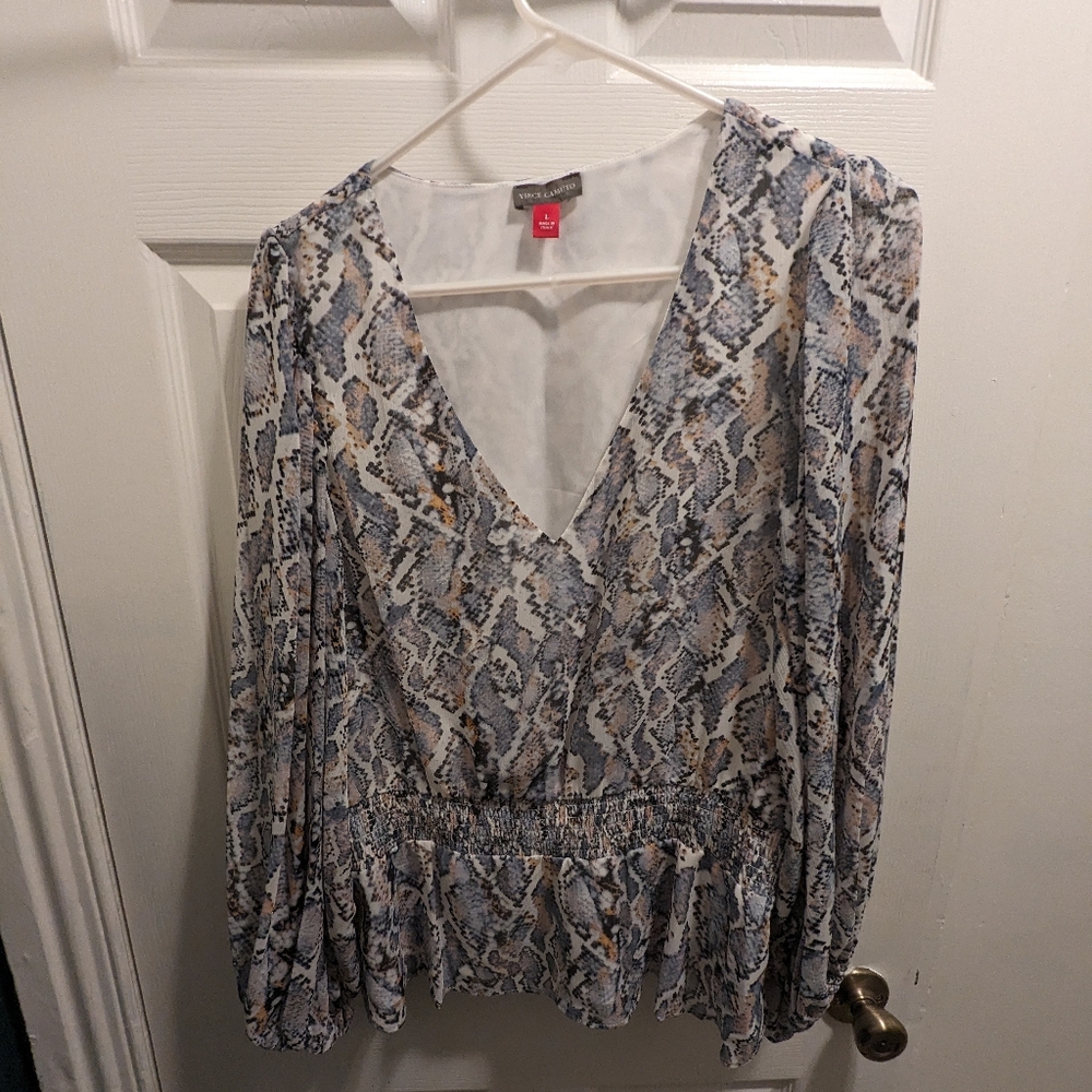 Women's Blouse - Snake Skin Pattern